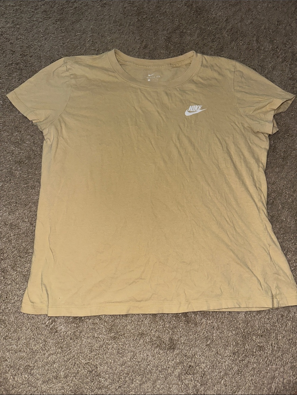 Nike Women's Short Sleeve Crew Tee in Tan